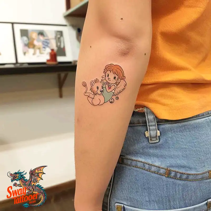 60 Angel and Lion Tattoo Design Ideas: Meaning & History 5 angel and lion56