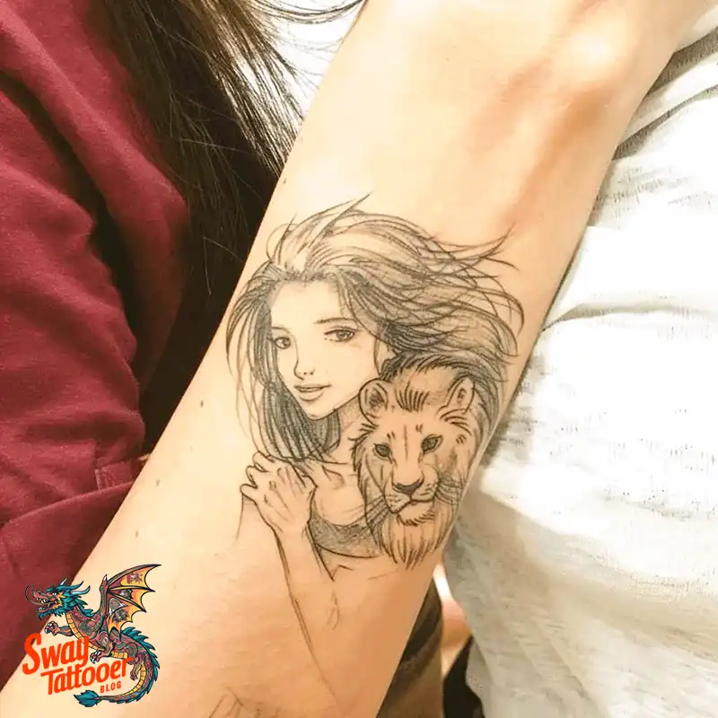 60 Angel and Lion Tattoo Design Ideas: Meaning & History 4 angel and lion57