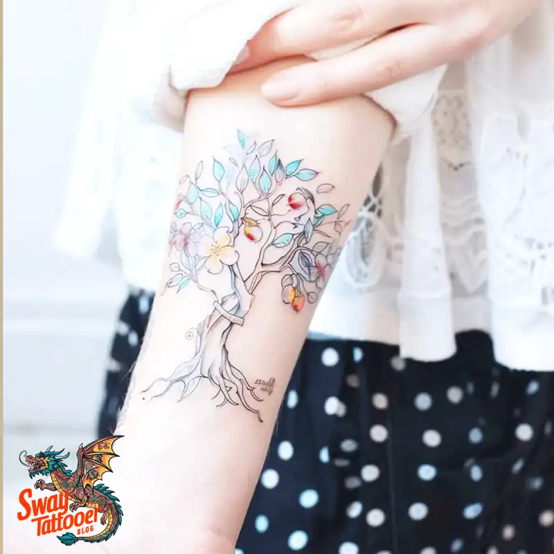 130 Apple Tree Tattoo Designs, Symbolism and Lifelong Care 17 apple tree tattoo
