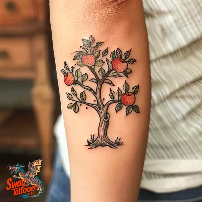 130 Apple Tree Tattoo Designs, Symbolism and Lifelong Care 124 apple tree12