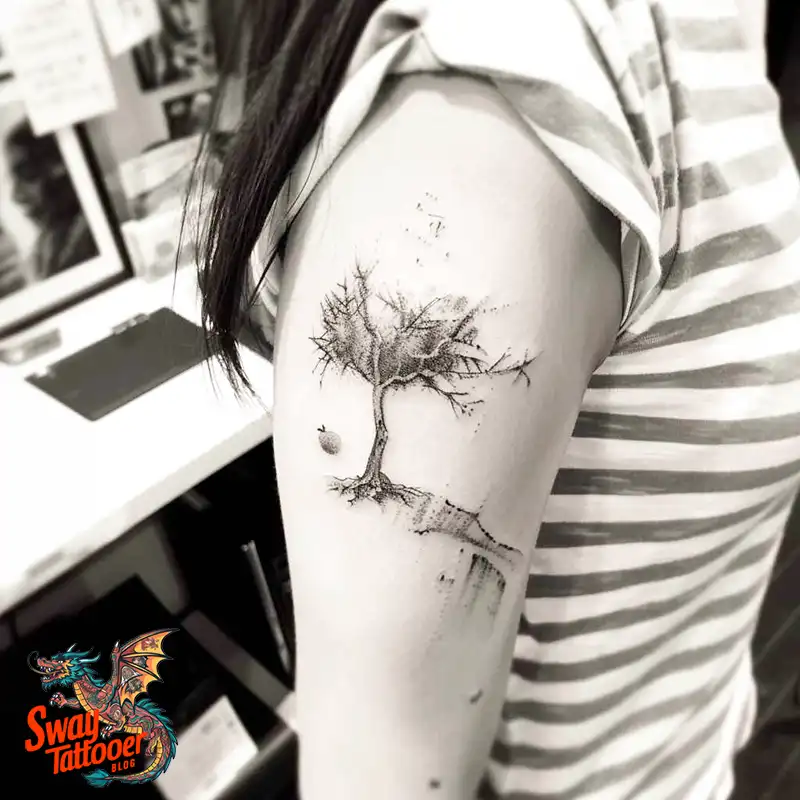 130 Apple Tree Tattoo Designs, Symbolism and Lifelong Care 12 apple tree tattoo