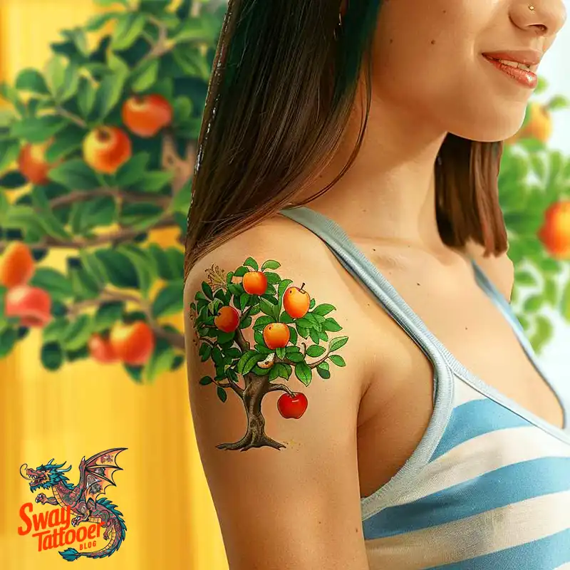130 Apple Tree Tattoo Designs, Symbolism and Lifelong Care 3 apple tree tattoo