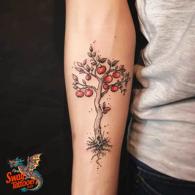 130 Apple Tree Tattoo Designs, Symbolism and Lifelong Care 126 apple tree14