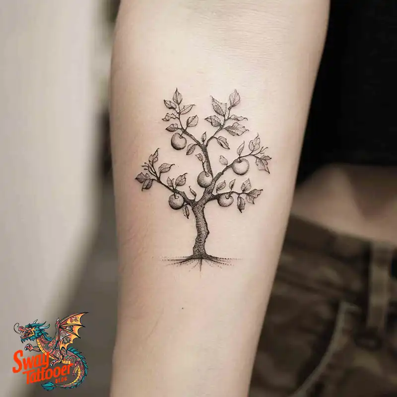 130 Apple Tree Tattoo Designs, Symbolism and Lifelong Care 120 apple tree15