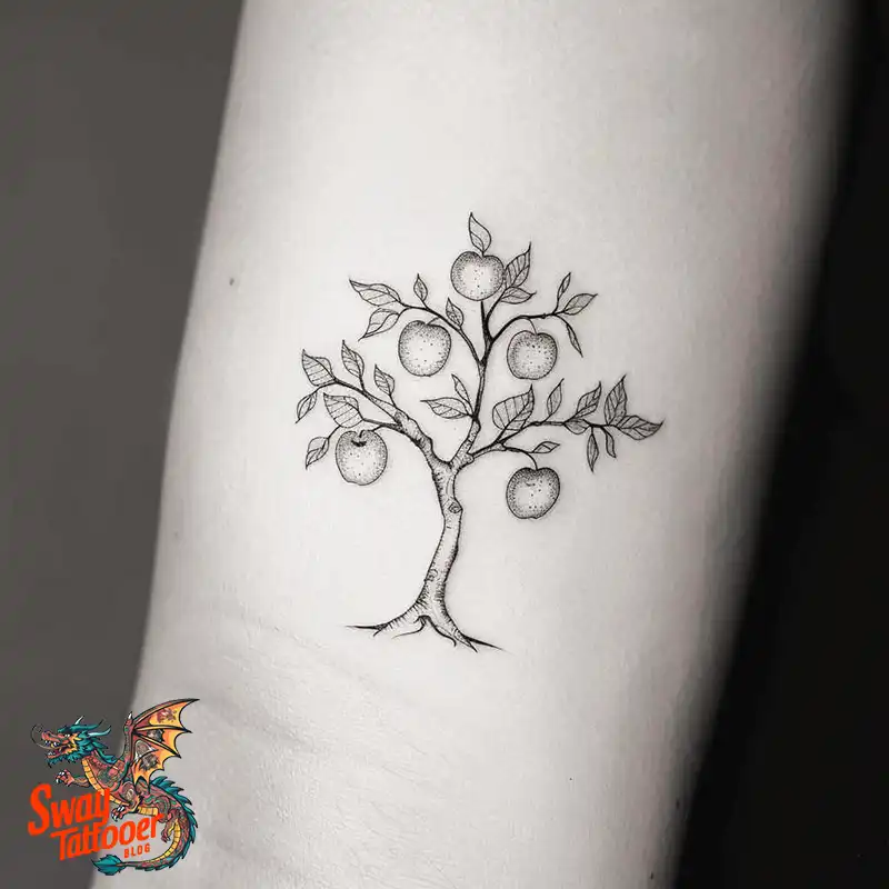 130 Apple Tree Tattoo Designs, Symbolism and Lifelong Care 119 apple tree16