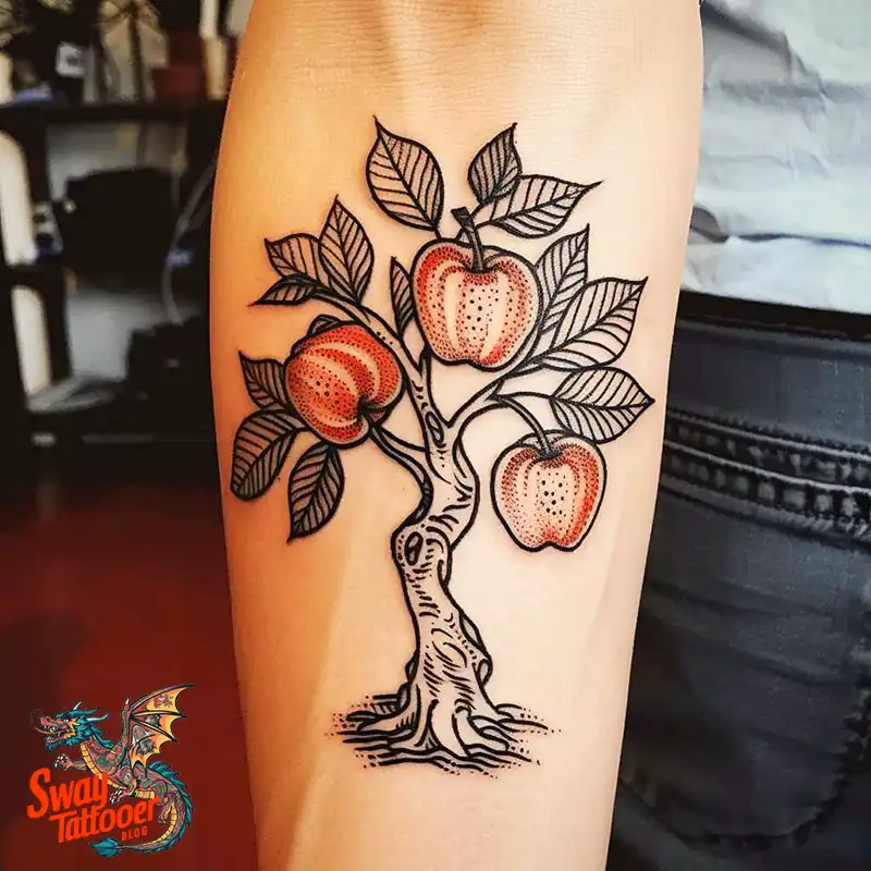 130 Apple Tree Tattoo Designs, Symbolism and Lifelong Care 135 apple tree2