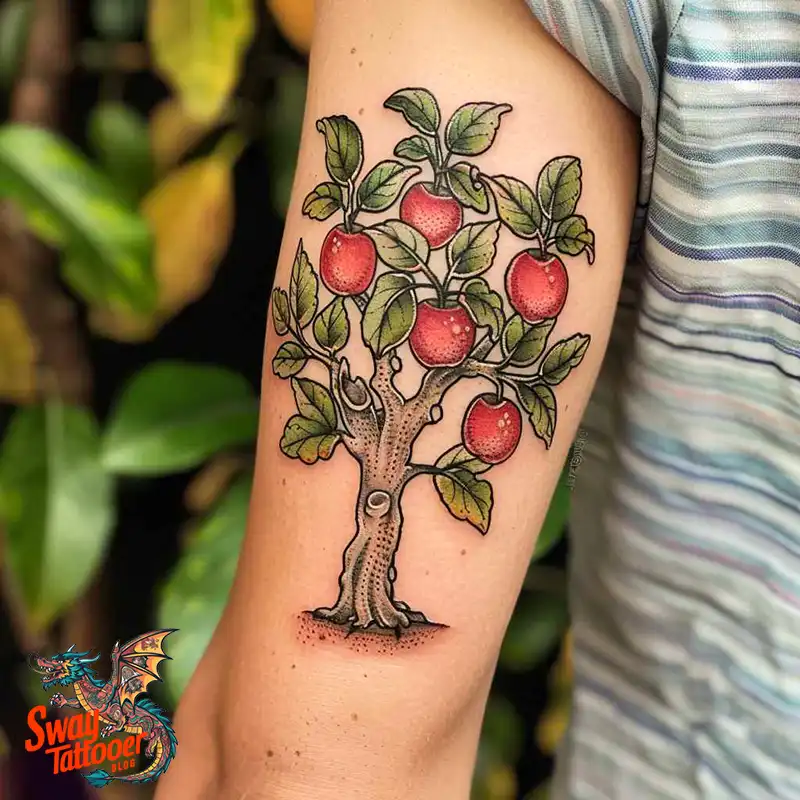 130 Apple Tree Tattoo Designs, Symbolism and Lifelong Care 132 apple tree3