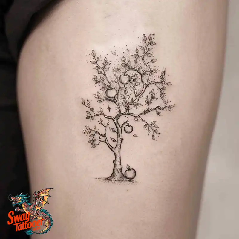 130 Apple Tree Tattoo Designs, Symbolism and Lifelong Care 97 apple tree33