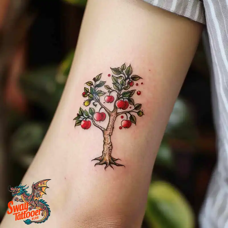 130 Apple Tree Tattoo Designs, Symbolism and Lifelong Care 98 apple tree34