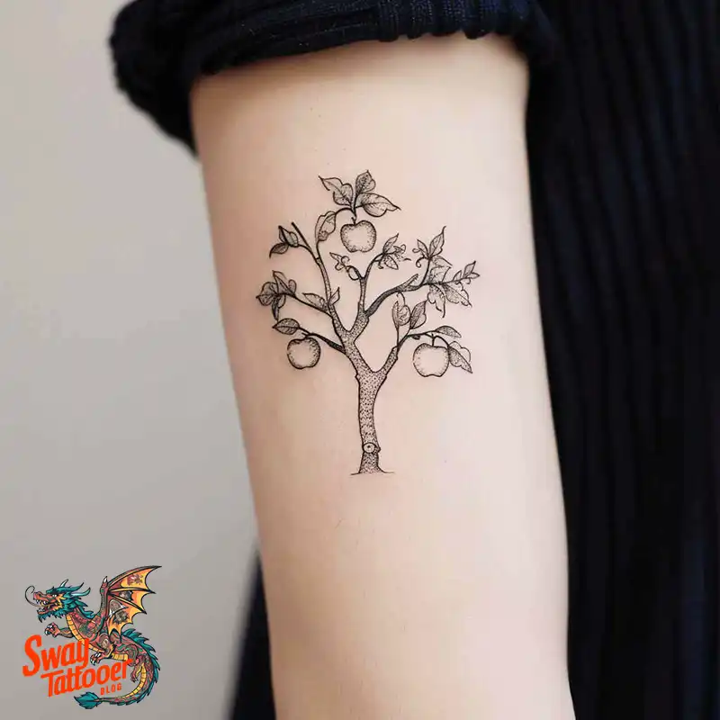 130 Apple Tree Tattoo Designs, Symbolism and Lifelong Care 99 apple tree35