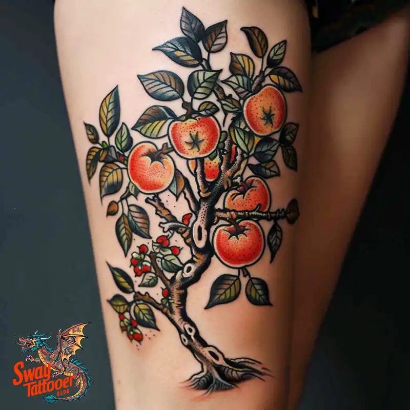 130 Apple Tree Tattoo Designs, Symbolism and Lifelong Care 102 apple tree38