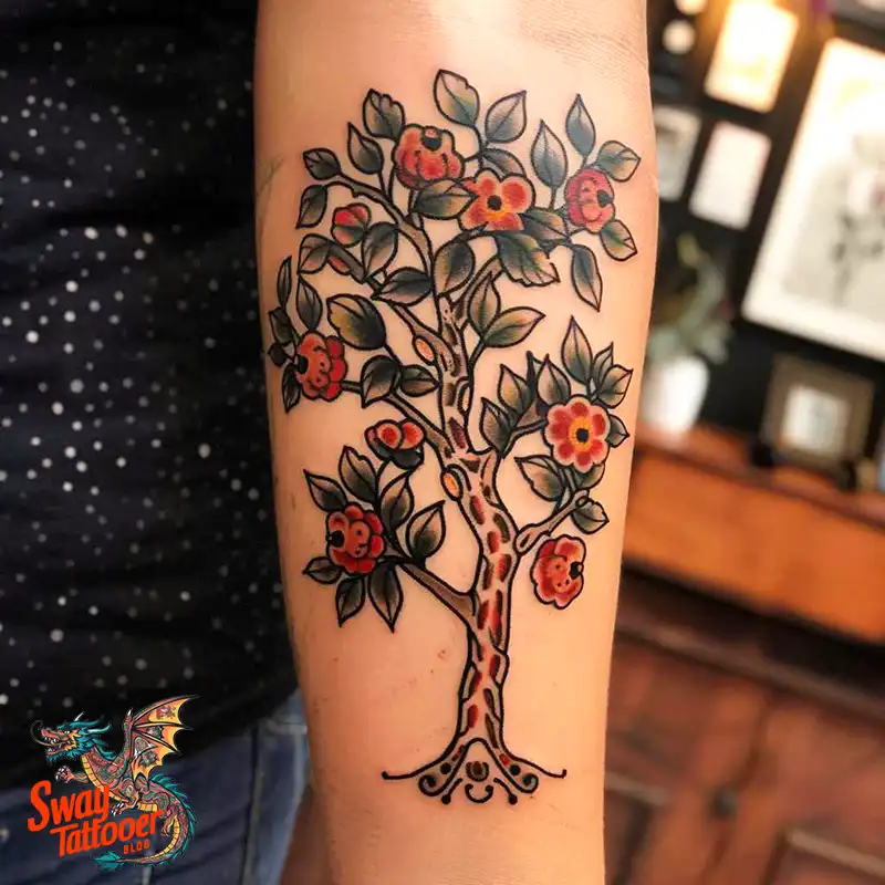 130 Apple Tree Tattoo Designs, Symbolism and Lifelong Care 96 apple tree39