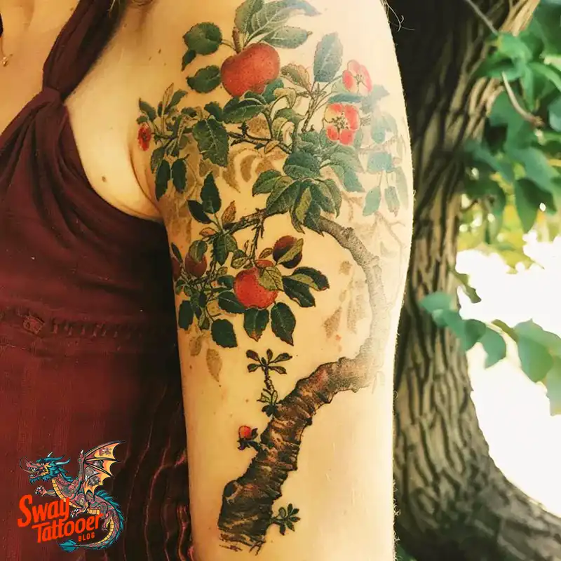 130 Apple Tree Tattoo Designs, Symbolism and Lifelong Care 93 apple tree42