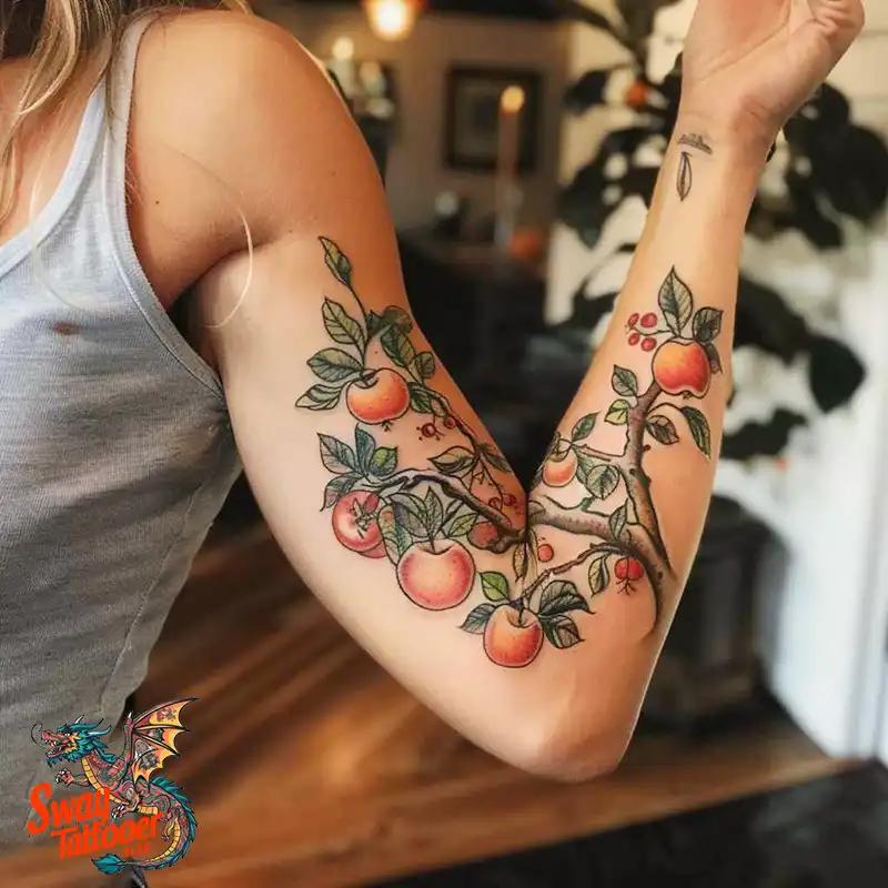 130 Apple Tree Tattoo Designs, Symbolism and Lifelong Care 91 apple tree44