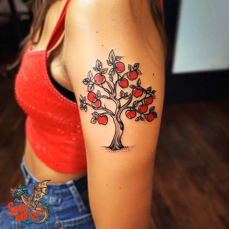 130 Apple Tree Tattoo Designs, Symbolism and Lifelong Care 85 apple tree45