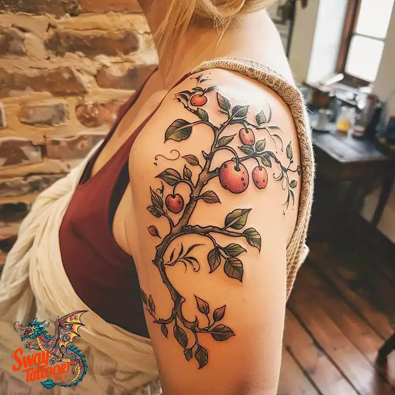 130 Apple Tree Tattoo Designs, Symbolism and Lifelong Care 79 apple tree tattoo