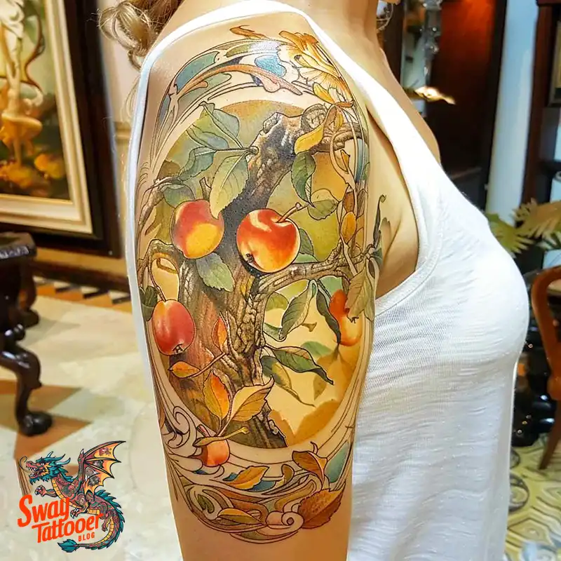 130 Apple Tree Tattoo Designs, Symbolism and Lifelong Care 78 apple tree tattoo