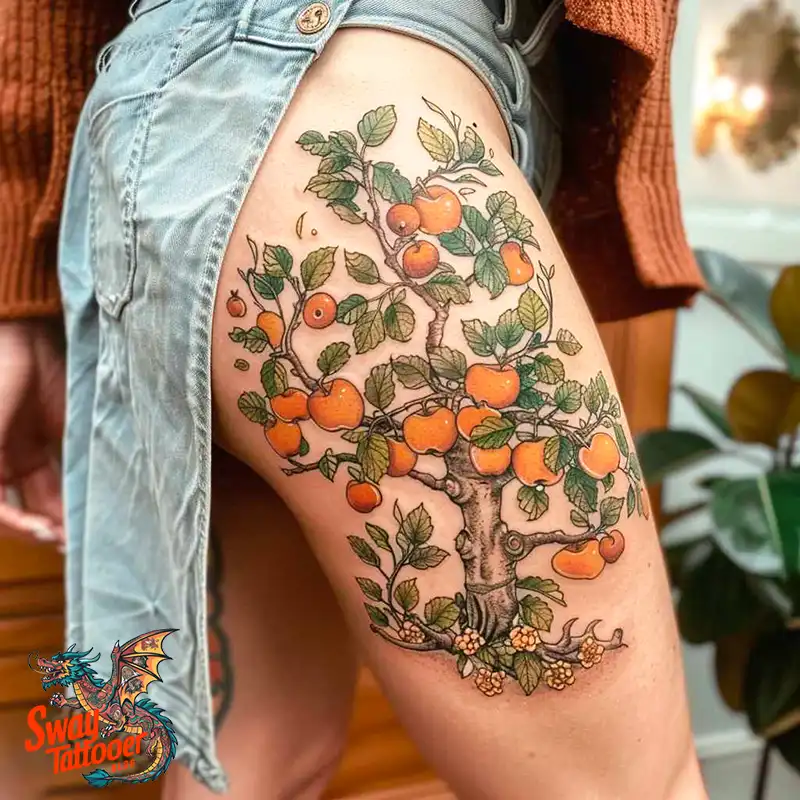 130 Apple Tree Tattoo Designs, Symbolism and Lifelong Care 68 apple tree tattoo