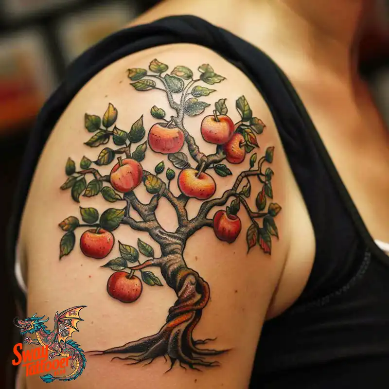 130 Apple Tree Tattoo Designs, Symbolism and Lifelong Care 128 apple tree7