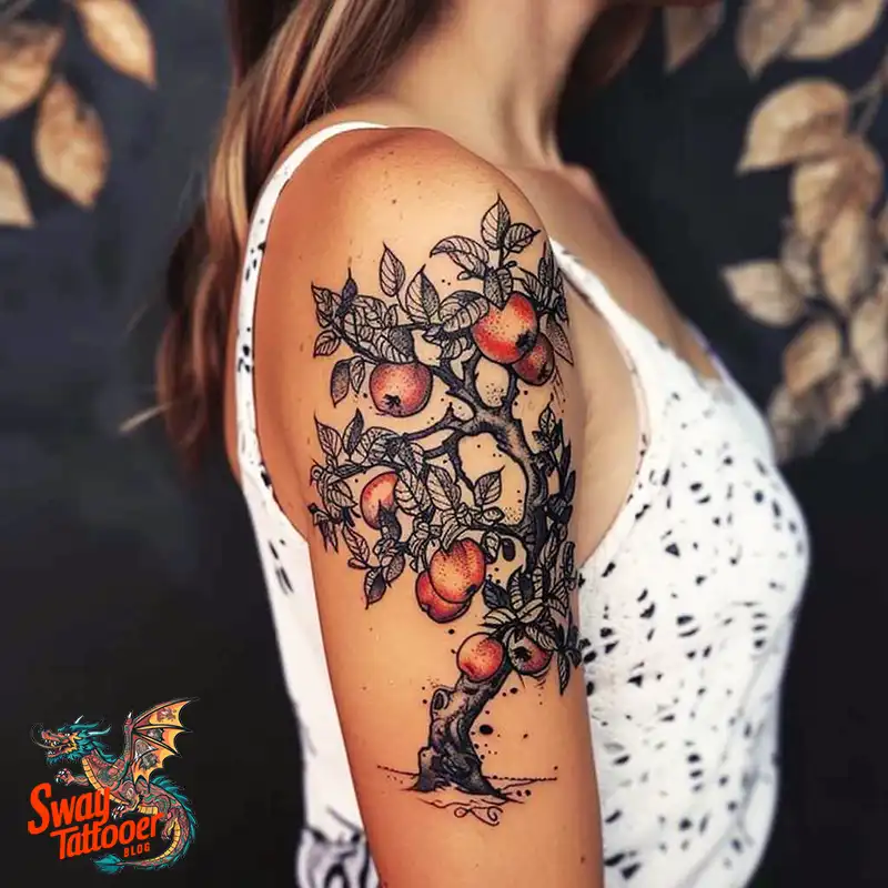 130 Apple Tree Tattoo Designs, Symbolism and Lifelong Care 65 apple tree tattoo