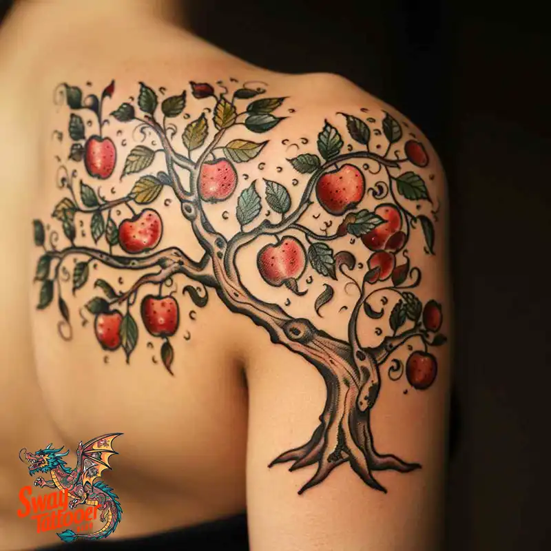 130 Apple Tree Tattoo Designs, Symbolism and Lifelong Care 127 apple tree8