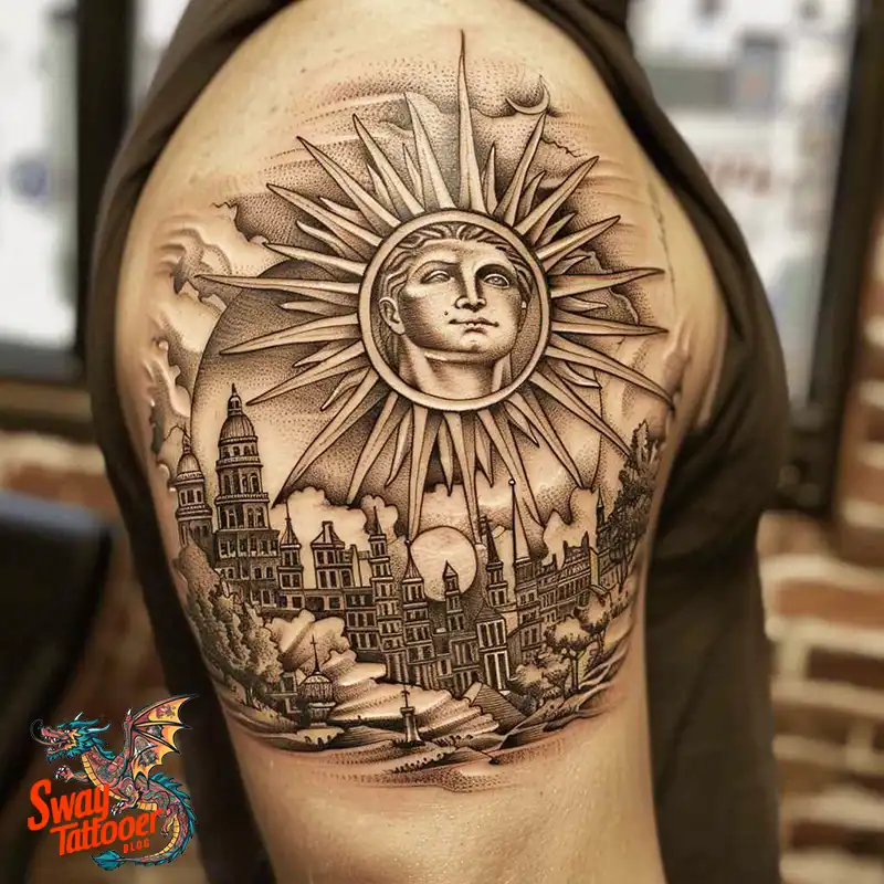 100 Argentine Sun Tattoo (Sol de Mayo) Design Ideas 97 Argentine sun tattoo