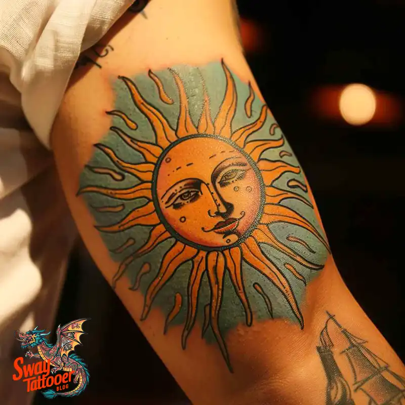 100 Argentine Sun Tattoo (Sol de Mayo) Design Ideas 98 Argentine sun tattoo