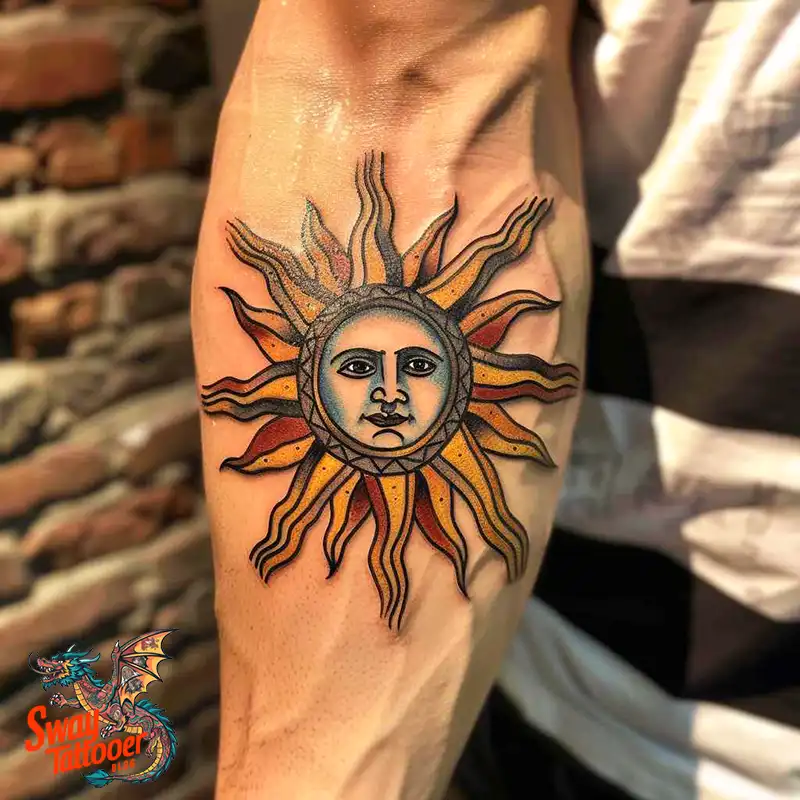 100 Argentine Sun Tattoo (Sol de Mayo) Design Ideas 87 Argentine sun tattoo