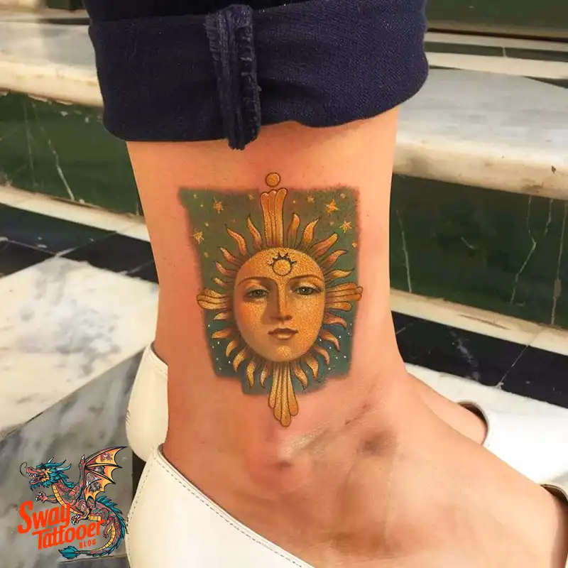 100 Argentine Sun Tattoo (Sol de Mayo) Design Ideas 16 Argentine sun tattoo