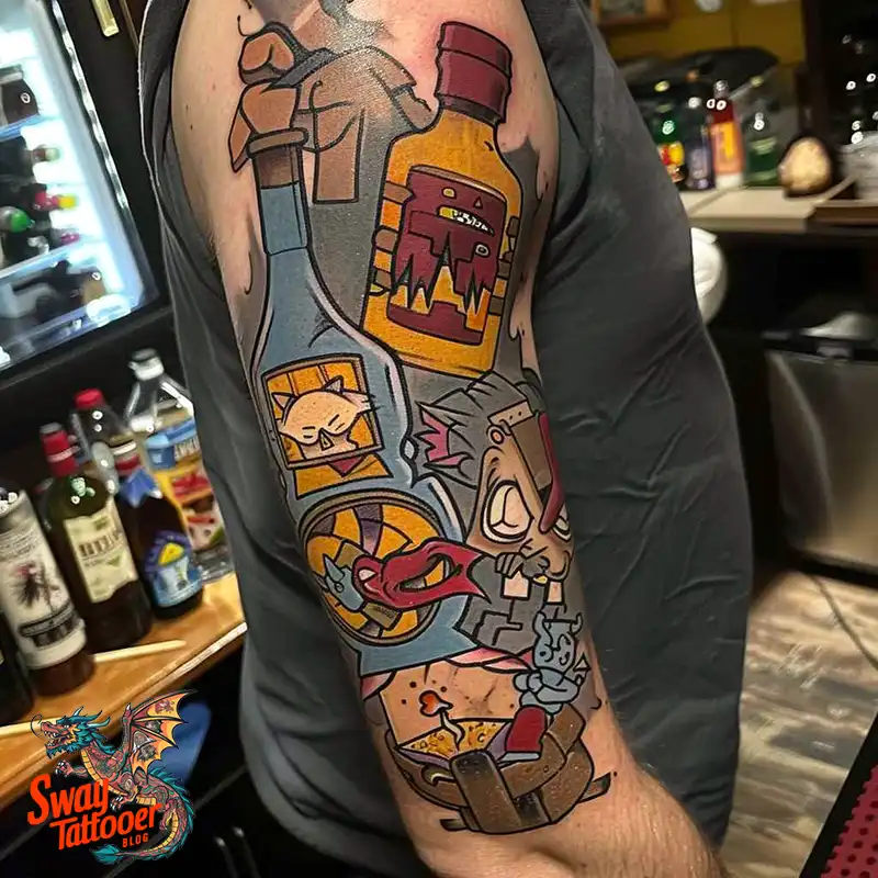 120 Bartender Tattoo Designs: Shaker Symbols, Style & Care 124 bartender1