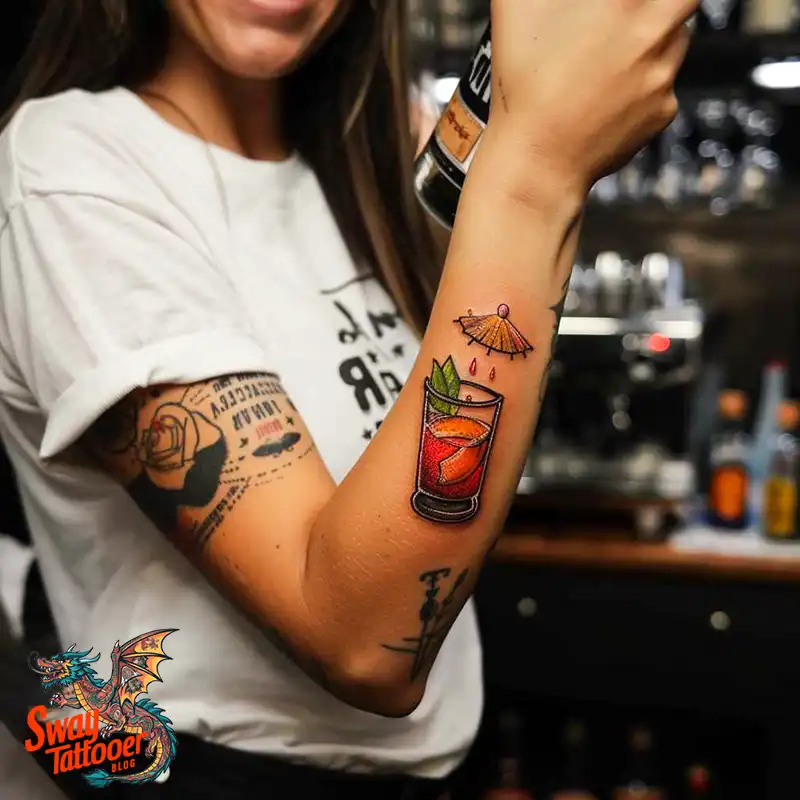120 Bartender Tattoo Designs: Shaker Symbols, Style & Care 23 Bartender Tattoo Designs