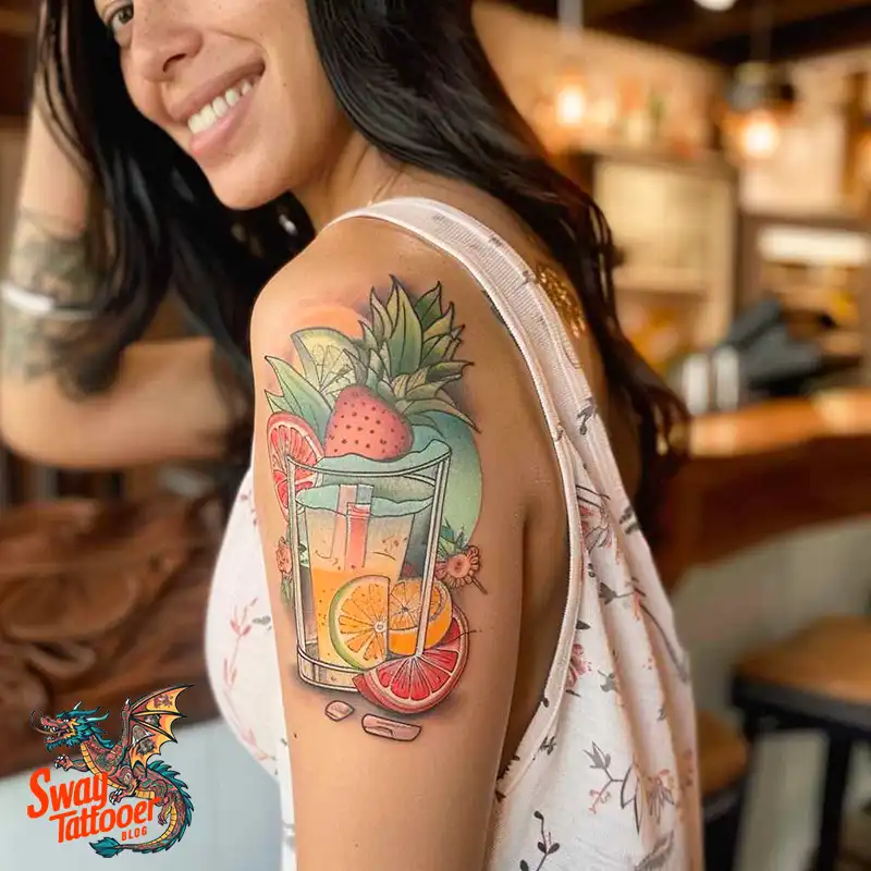 120 Bartender Tattoo Designs: Shaker Symbols, Style & Care 22 Bartender Tattoo Designs