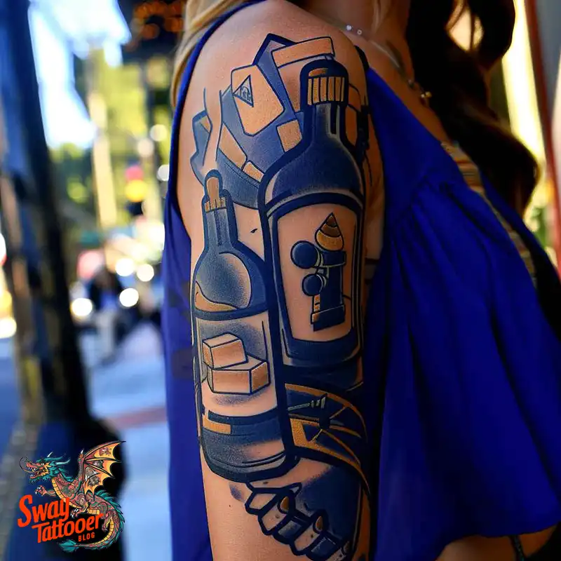 120 Bartender Tattoo Designs: Shaker Symbols, Style & Care 16 Bartender Tattoo Designs