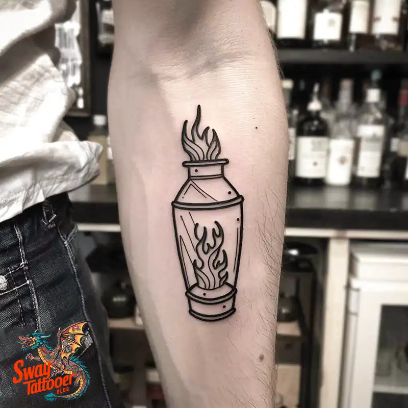 120 Bartender Tattoo Designs: Shaker Symbols, Style & Care 103 bartender16