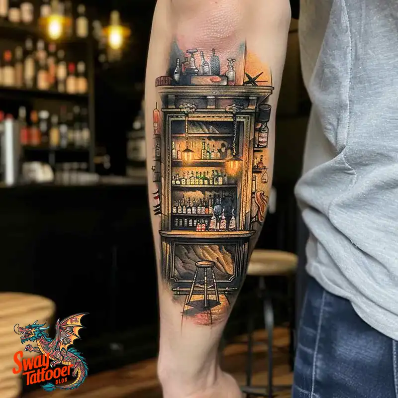 120 Bartender Tattoo Designs: Shaker Symbols, Style & Care 122 bartender2