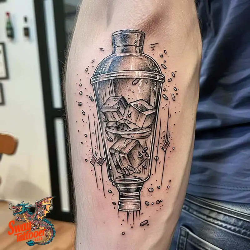 120 Bartender Tattoo Designs: Shaker Symbols, Style & Care 107 bartender20