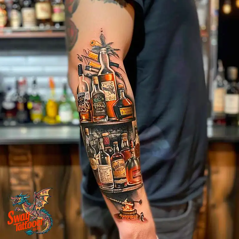 120 Bartender Tattoo Designs: Shaker Symbols, Style & Care 121 bartender3