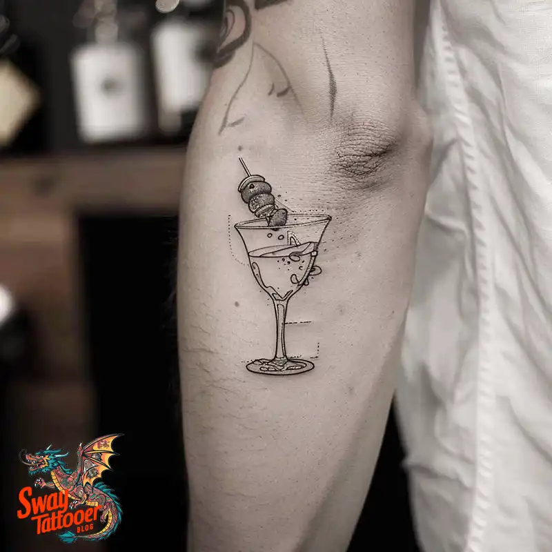 120 Bartender Tattoo Designs: Shaker Symbols, Style & Care 92 bartender32