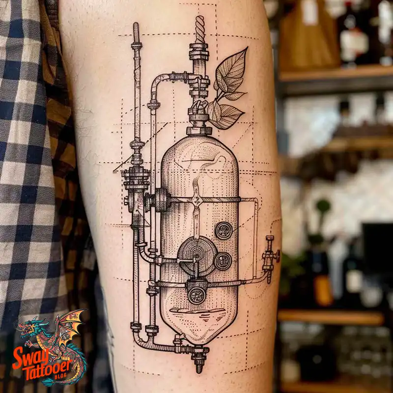 120 Bartender Tattoo Designs: Shaker Symbols, Style & Care 90 bartender39