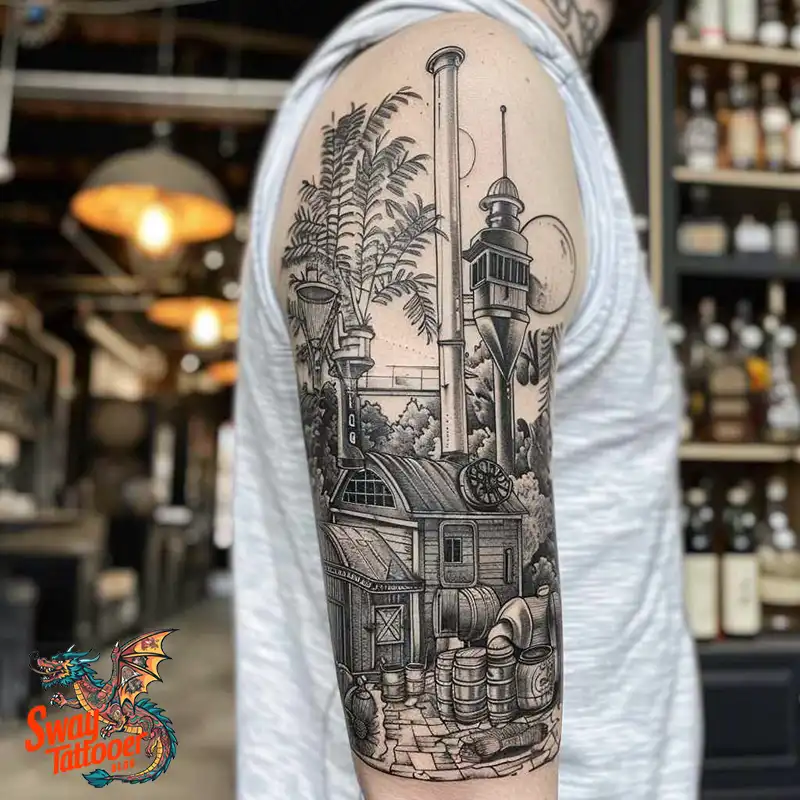 120 Bartender Tattoo Designs: Shaker Symbols, Style & Care 83 bartender41