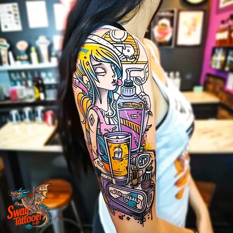 120 Bartender Tattoo Designs: Shaker Symbols, Style & Care 73 Bartender Tattoo Ideas