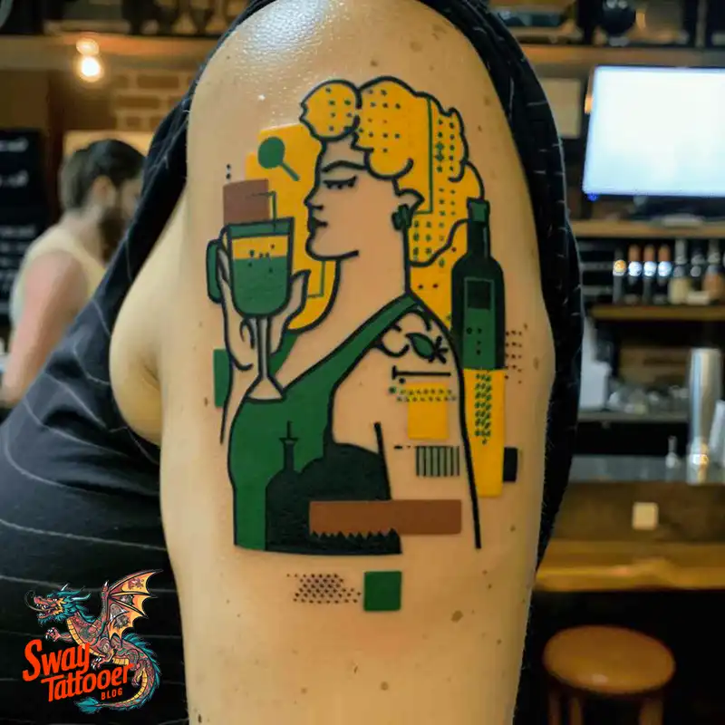 120 Bartender Tattoo Designs: Shaker Symbols, Style & Care 69 Bartender Tattoo Ideas