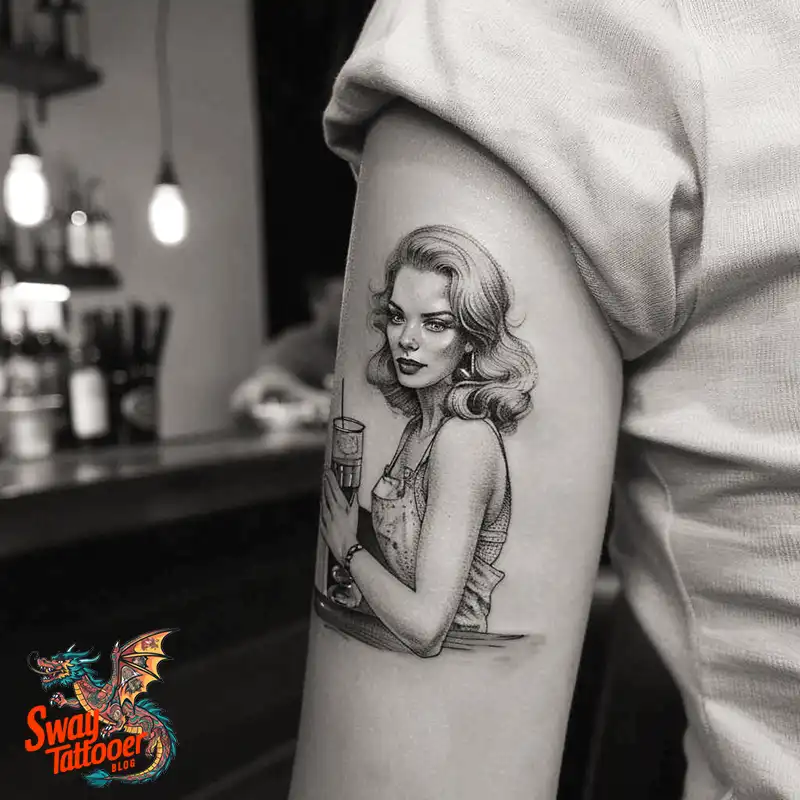 120 Bartender Tattoo Designs: Shaker Symbols, Style & Care 56 Bartender Tattoo Ideas