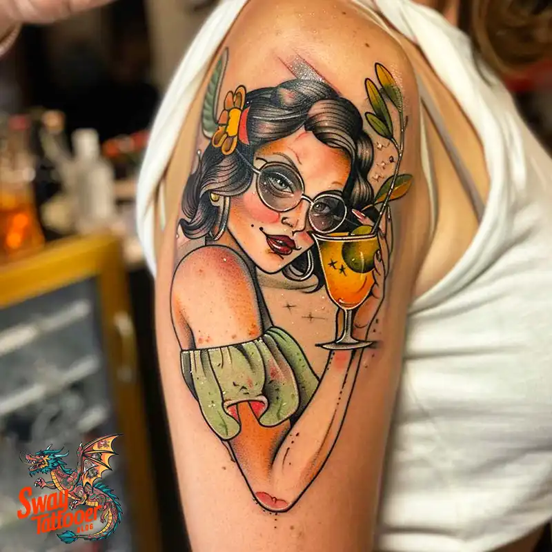 120 Bartender Tattoo Designs: Shaker Symbols, Style & Care 51 Bartender Tattoo Designs