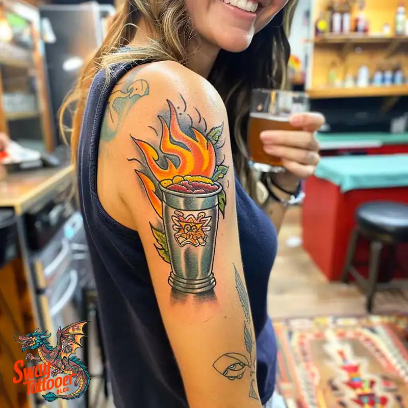 120 Bartender Tattoo Designs: Shaker Symbols, Style & Care 49 Bartender Tattoo Designs