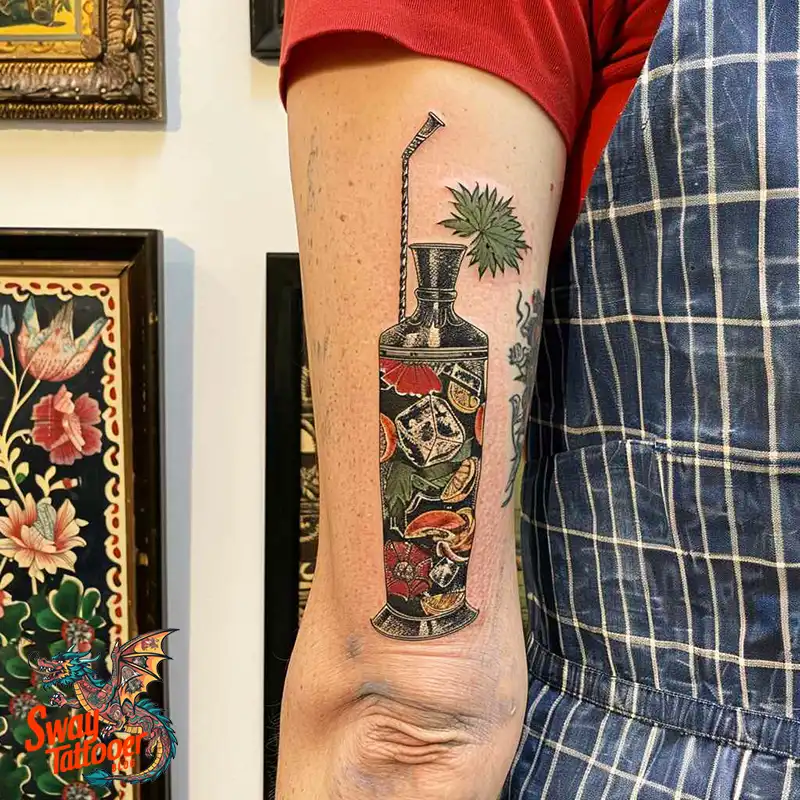 120 Bartender Tattoo Designs: Shaker Symbols, Style & Care 37 Bartender Tattoo Designs