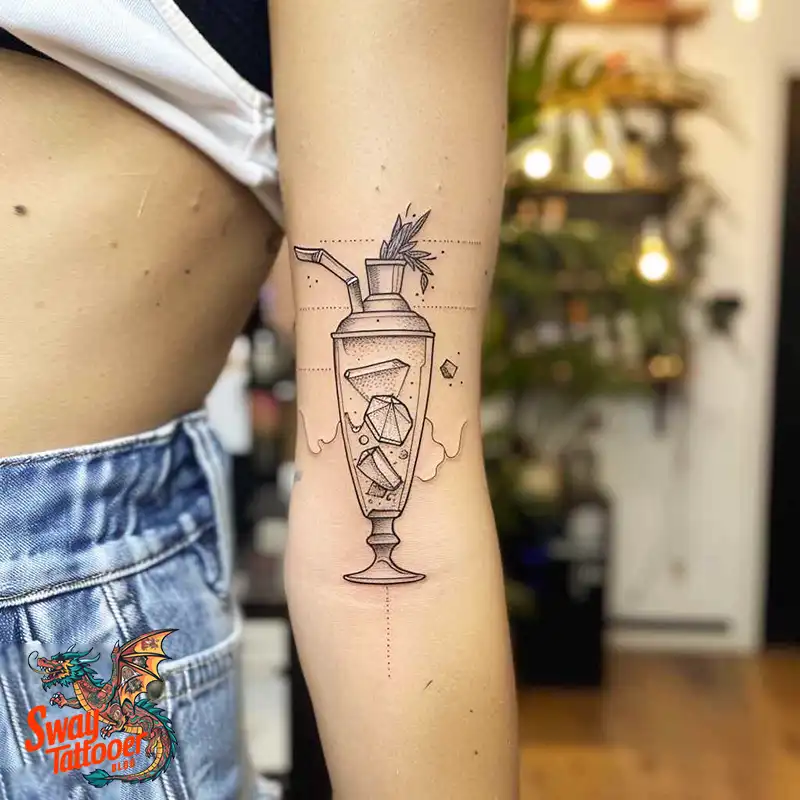 120 Bartender Tattoo Designs: Shaker Symbols, Style & Care 38 Bartender Tattoo Designs