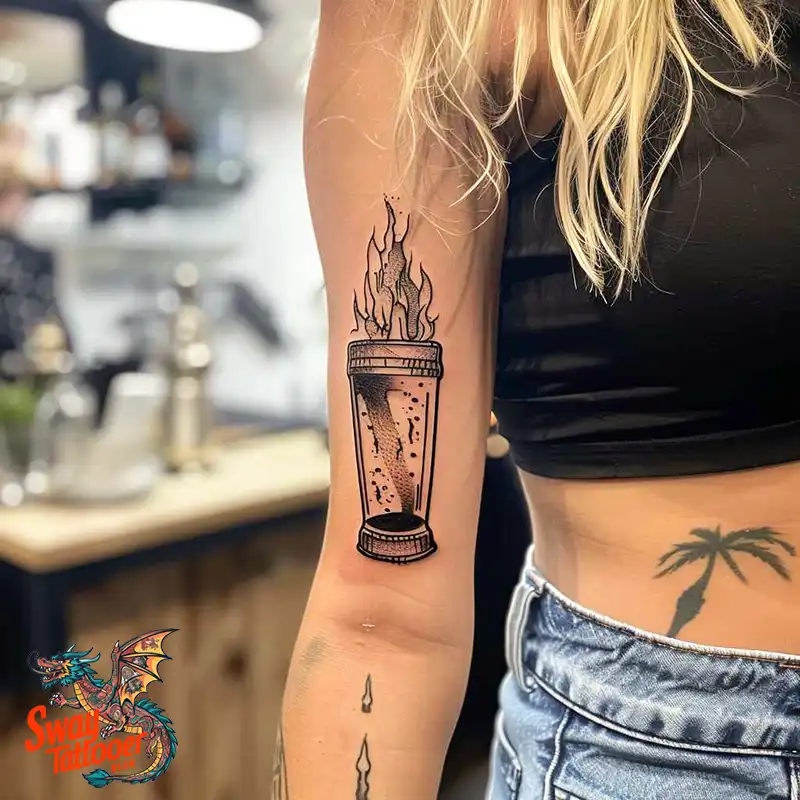 120 Bartender Tattoo Designs: Shaker Symbols, Style & Care 32 Bartender Tattoo Designs