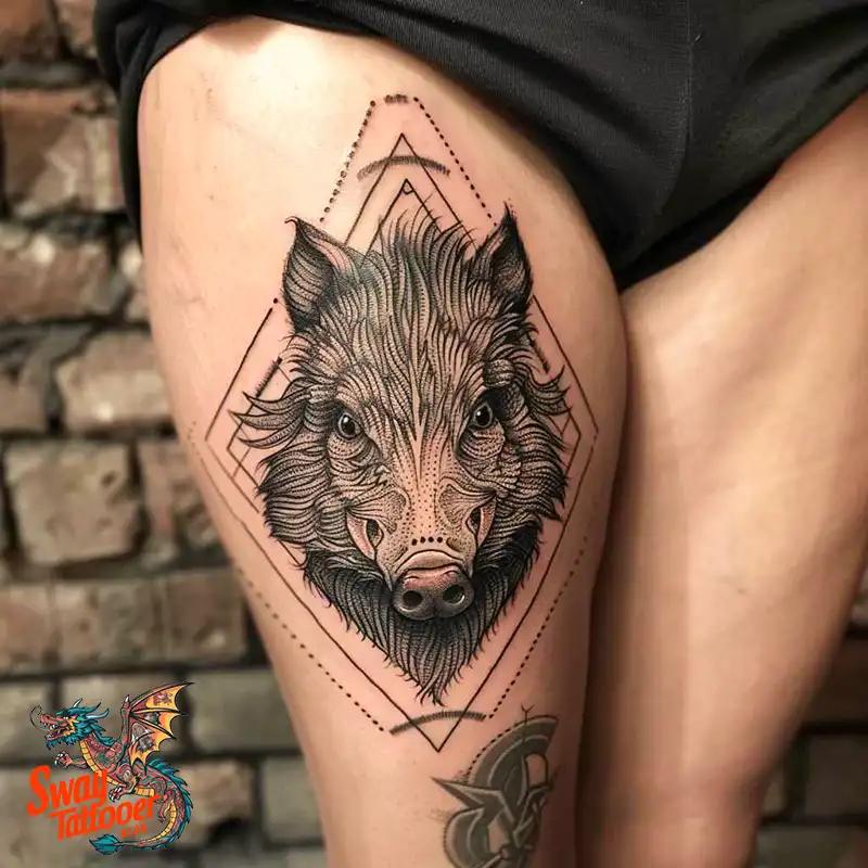 100 Boar Tattoo Design Ideas with Meaning & Symbolism 109 boar1