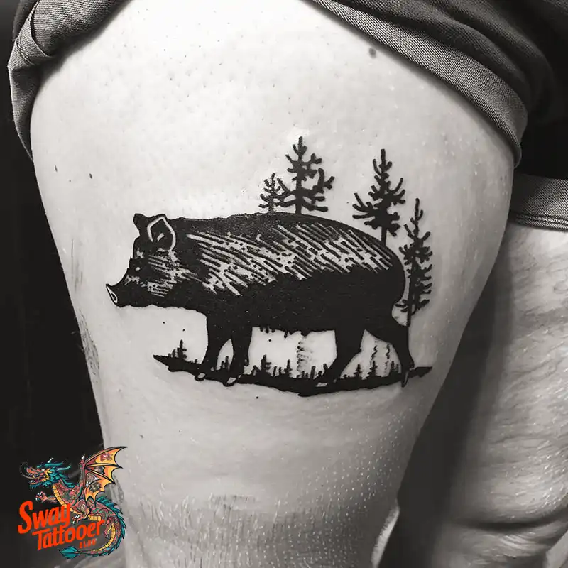 100 Boar Tattoo Design Ideas with Meaning & Symbolism 94 boar16